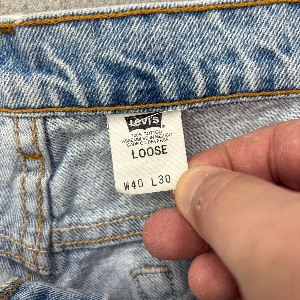 Vintage 90s Levis 545 Jeans Mens 38x30 (Actual) Light Wash Loose Straight FLAW‎